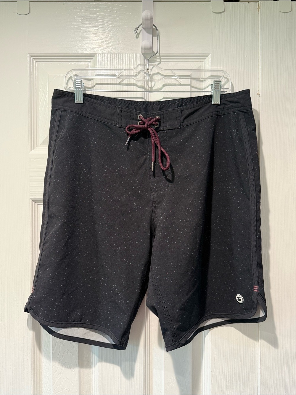 Jetty Black Speckled Swim Shorts with Teal & Burgundy Flecks